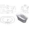 Ванна из литьевого мрамора Astra-Form Монако 174x80 см, литьевой мрамор