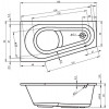 Акриловая ванна Riho Delta 150 арт. B066001005, 150x80 см, правая