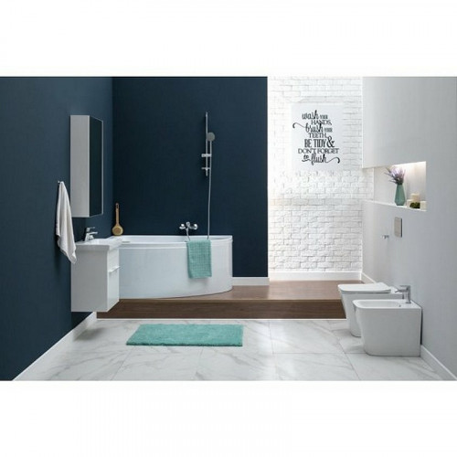 Акриловая ванна Aquanet Grace Mia 246817 L 140х80 с каркасом без панелей белый