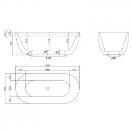 Акриловая ванна BelBagno BB70-1500-800 150х80 белый