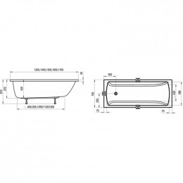 Ванна акриловая Ravak Classic II CC51000000 170х70