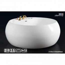 Акриловая ванна BelBagno BB30-1550 155х155 белый