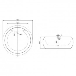 Акриловая ванна BelBagno BB30-1550 155х155 белый