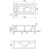 Ванна акриловая 1Marka ELEGANCE 130x70 01эл1370
