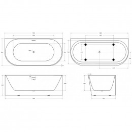 Ванна акриловая BelBagno BB412-1700-800 170х80