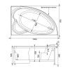 Акриловая ванна Aquanet Mayorca 150x100 R 204009