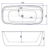 Акриловая ванна Aquanet Family Fine 95778-GW-MB 292985 170х78 белый/черный матовый
