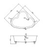Ванна акриловая BelBagno BB07 150х150 белый