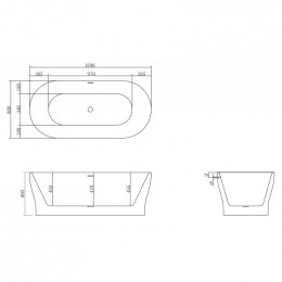 Акриловая ванна BelBagno BB405-1500-800 150х80 белый