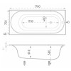 Ванна из литьевого мрамора Marmo Bagno Патриция MB-PA170-75 170х75