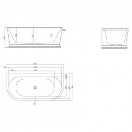 Акриловая ванна BelBagno BB408-1500-800 150х80 белый