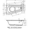 Акриловая ванна Riho Delta Plug&Play 160 BD4200500000000, 160x80 см