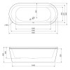 Акриловая ванна Cezares Metauro METAURO-Central-180-80-40 180x80 белый