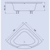Ванна из литьевого мрамора Astra-Form Виена 150x150 см
