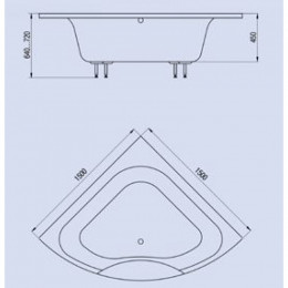 Ванна из литьевого мрамора Astra-Form Виена 150x150 см