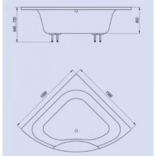Ванна из литьевого мрамора Astra-Form Виена 150x150 см