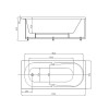 Акриловая ванна Aquatek Лея LEY170-0000021 170x75 с экраном, с каркасом (разборный), со слив-переливом