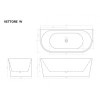 Ванна акриловая Cerutti SPA Wettore W CT9345 170x75 белый