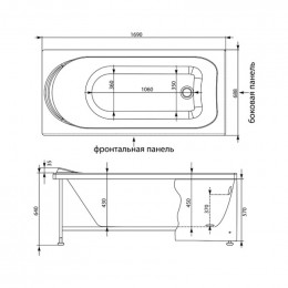 Акриловая ванна Aquanet Nord New 170x70 см 242331
