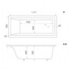 Ванна из литьевого мрамора Marmo Bagno Алесса MB-ALN160-70 160х70