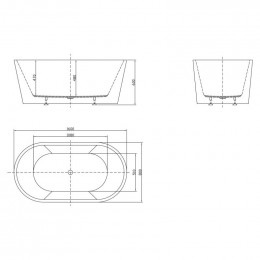 Акриловая ванна BelBagno BB202-1600-800 160x80 белый