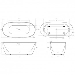 Ванна акриловая BelBagno BB415-1700-800 170х80