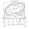 Акриловая ванна Aquanet Capri 160x100 правая 205386 без гидромассажа