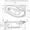 Акриловая ванна Aquanet Palma 170x90 правая 205537 без гидромассажа